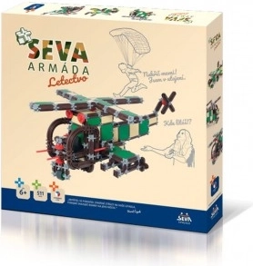 Stavebnice SEVA ARMÁDA Letectvo plast 511 dílků v krabici 35x33x5cm
