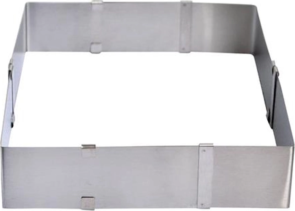 Nastavitelná hranatá forma na dort z nerezu 16–28 cm