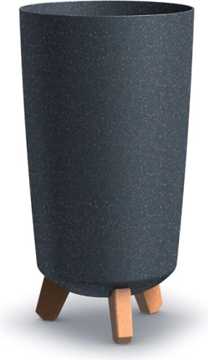 Květináč Gracia Tubus Slim Eco Wood 19,5 cm antracit