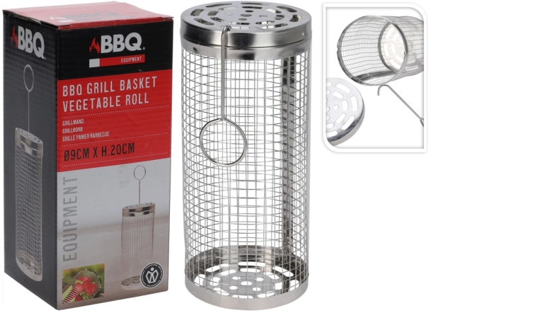 Grilovací koš na zeleninu z nerezové oceli 20 cm