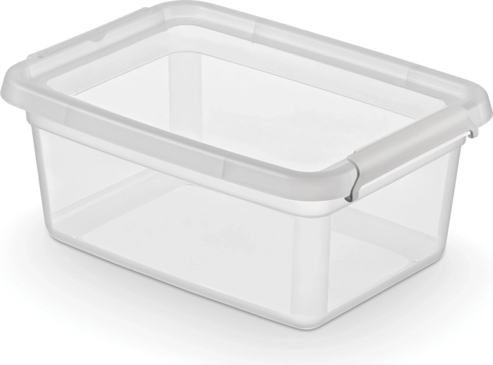 Basestore úložný box s víkem a klipsami 4,5 l