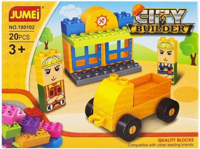 Stavebnice Jumei City builder město – stavba, 20 dílků, 26 × 19 cm - 1 kus