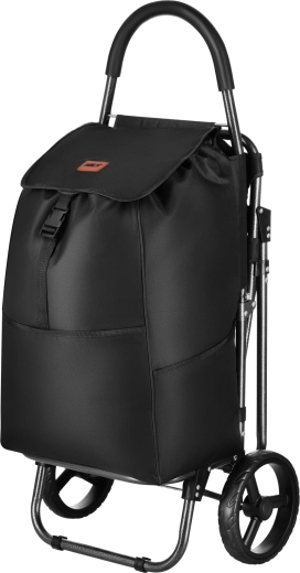 Nákupní vozík se sedátkem NILS 40 l černý