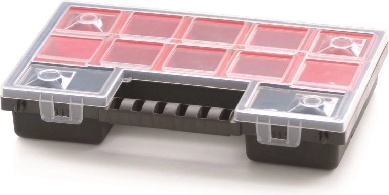 Plastový organizér NORB 287×186×50 mm s 12 vyjímatelnými přihrádkami