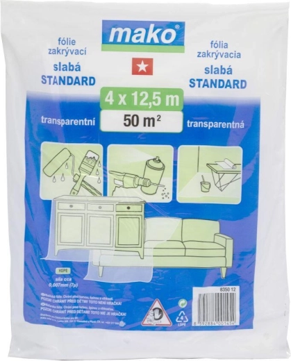 Zakrývací fólie HDPE 4 × 12,5 m, 7 µm