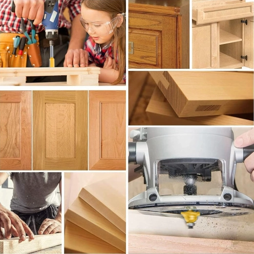 Sada tvarovacích fréz na dřevo, 12 dílů v dřevěném boxu