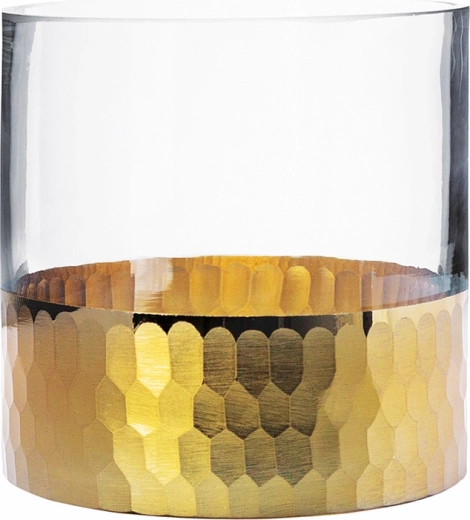Skleněná váza a svícen Golden honey 12 cm