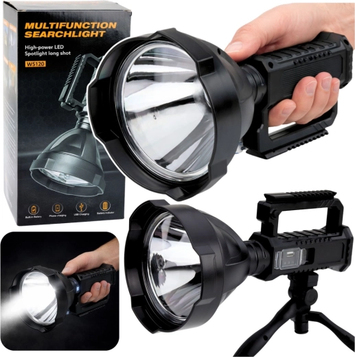 Velký LED reflektor se stativem a powerbankou 31 cm