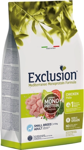 Exclusion granule pro dospělé psy malých plemen s kuřetem 2 kg