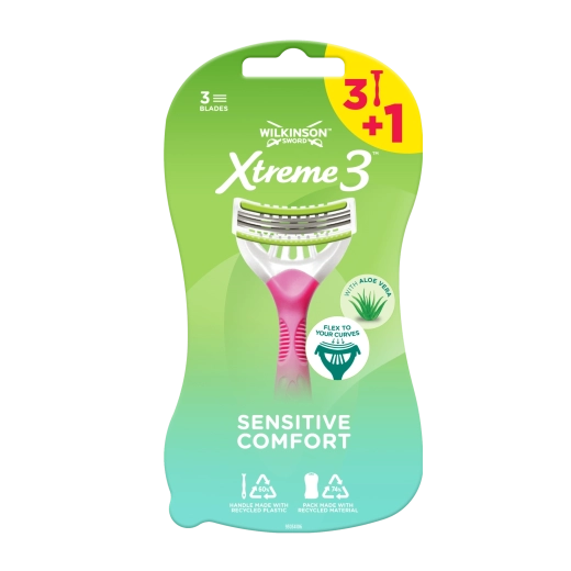 Wilkinson Xtreme3 Sensitive Comfort dámský holicí strojek 3+1