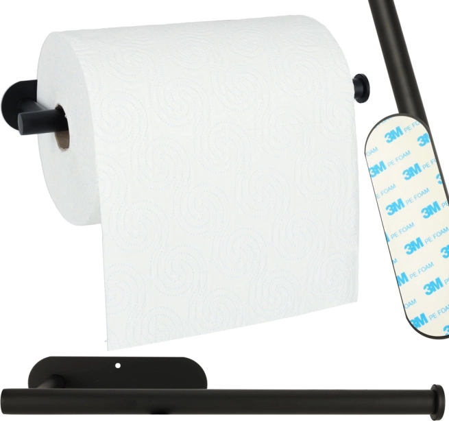 Černý držák na papírové ručníky