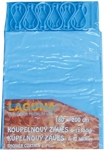 Koupelnový závěs UNI 180 × 180 cm z PEVA, 12 háčků, mix barev