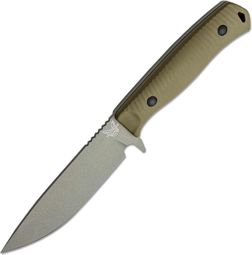 Benchmade Anonimus outdoor nůž s pevnou čepelí G10, šedá/olivová, pouzdro Boltaron