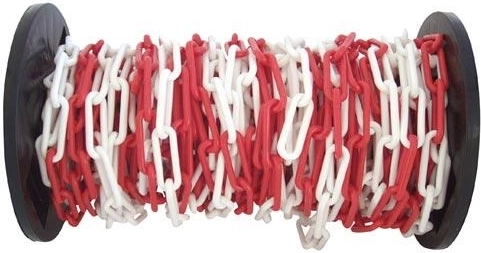 Plastový výstražný řetěz červeno-bílý 25 m
