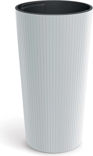 Květináč Lamia Slim 30 cm bílý s vnitřní vložkou