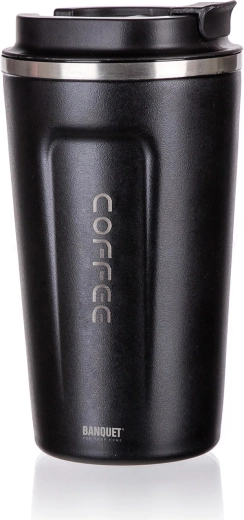 Termohrnek na cesty 450 ml černý nerez