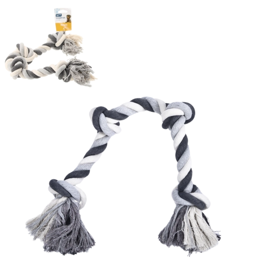 Šňůrový šarpák pro psy 70 cm – odolná přetahovací a aportovací hračka