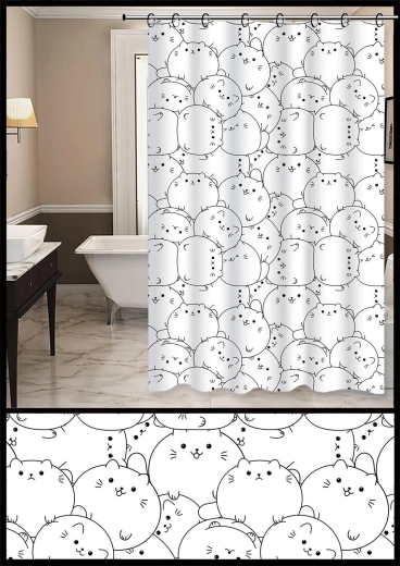 Sprchový závěs PEVA s postavičkami 180 × 200 cm