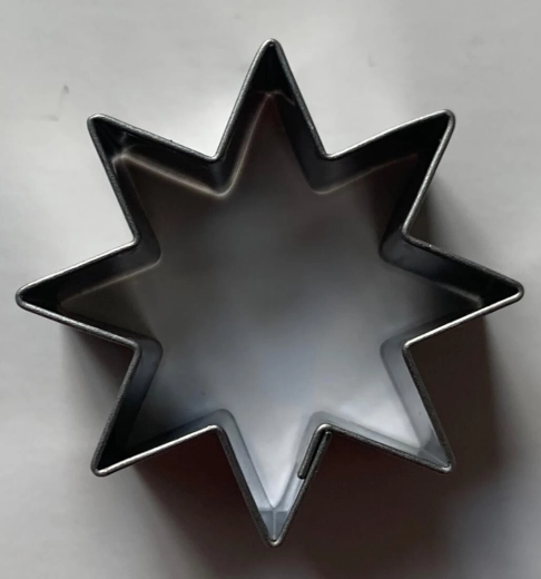 Vykrajovátko na cukroví hvězda, 8cípá, 40 mm, nerez