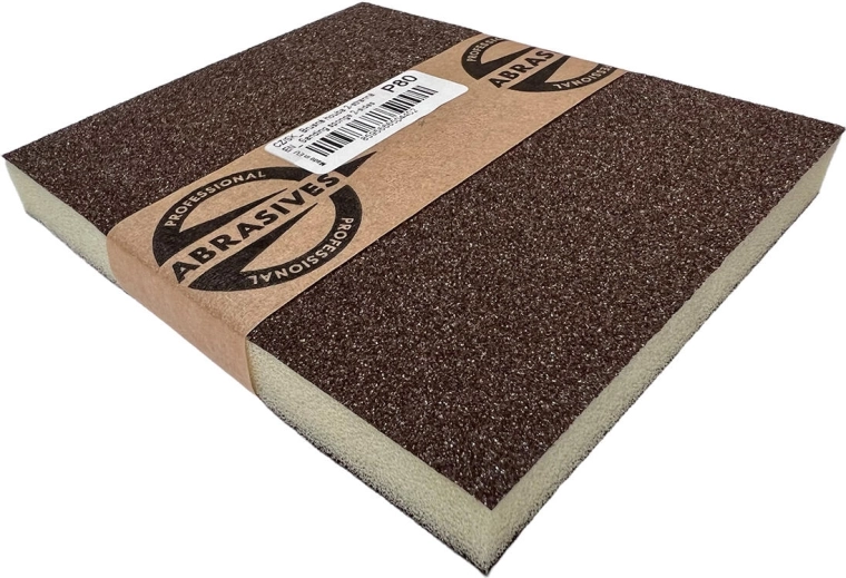 Dvoustranná brusná houba 120 × 95 × 10 mm, zrnitost 80