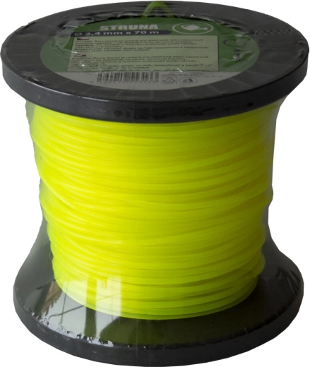 Nylonová struna do vyžínače 2,4 mm (kruh) 70 m žlutá