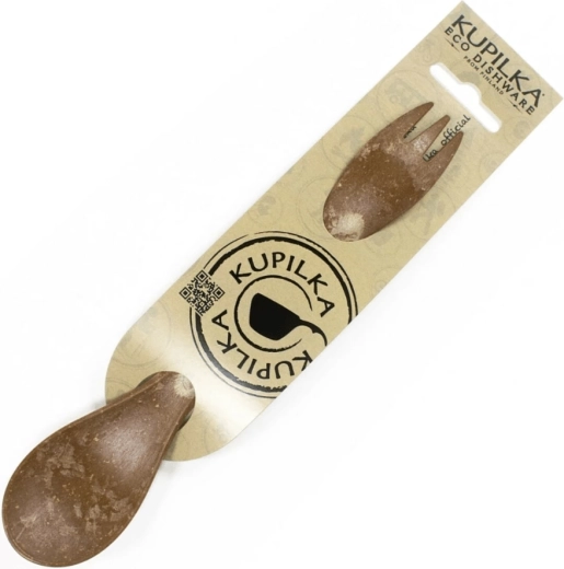Kupilka spork 20,5 cm hnědý – vidlička a lžíce v jednom