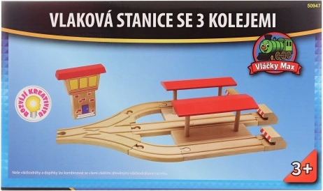 Max vláčky vlaková stanice se 3 kolejemi