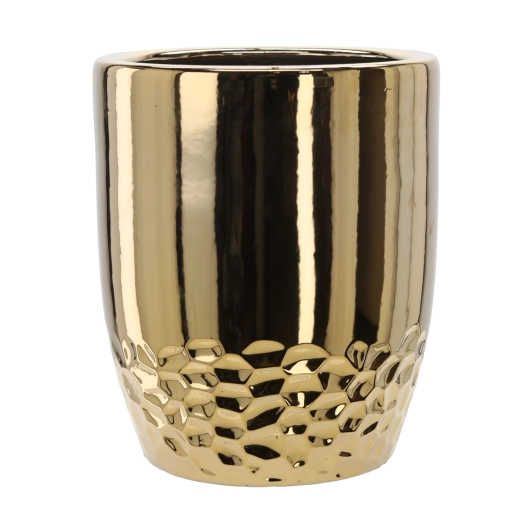 Keramický obal na květináč zlatý 31,5 × 31,5 × 38,5 cm