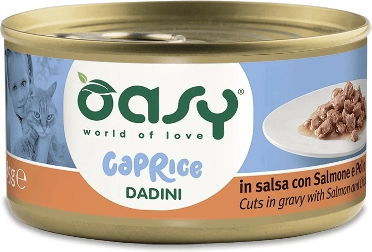 Oasy Caprice kousky v omáčce s lososem a kuřetem 85 g