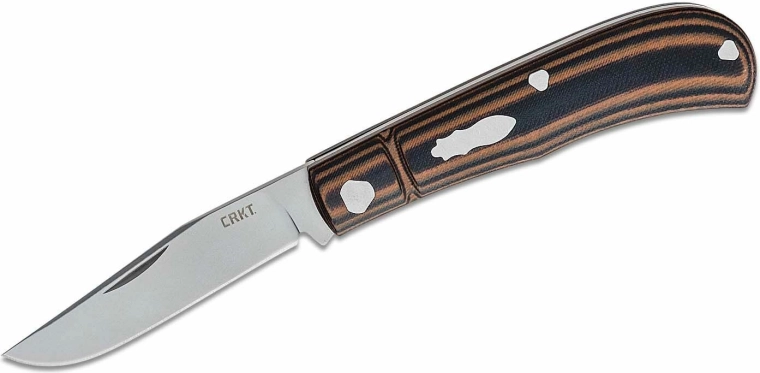 CRKT venandi brown zavírací kapesní nůž 8 cm, černo-hnědý, G10