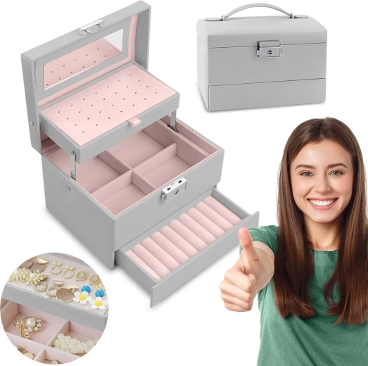 Šperkovnice MASSIDO MS-704 – šedá