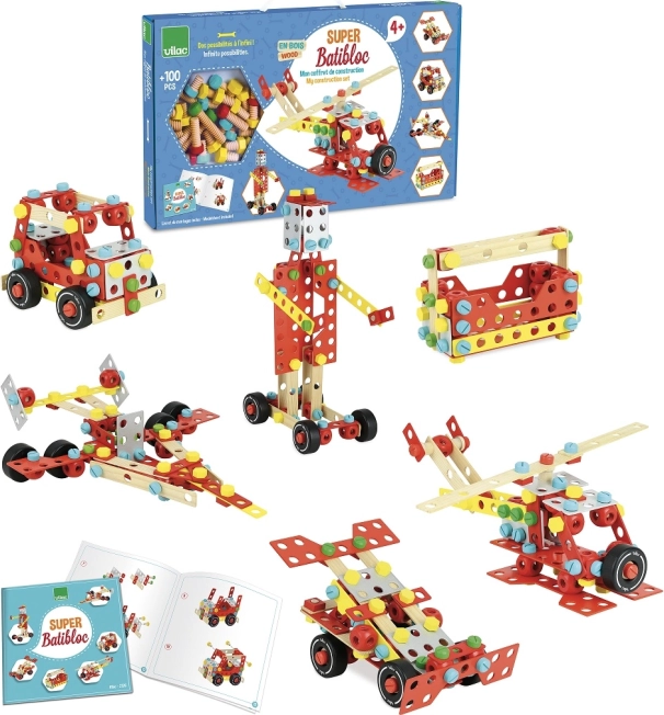 Vilac dřevěná stavebnice Super Batibloc