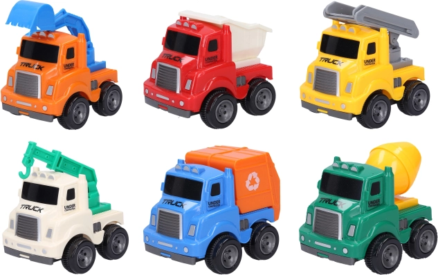 Sada dopravních prostředků 6 ks 9 cm