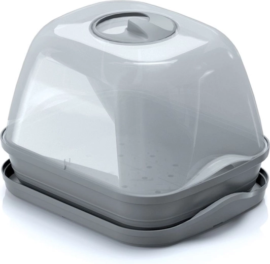 Sadbovač s polykarbonátovým víkem RESPANA TABLE GREENHOUSE 25,7 cm – šedý kámen