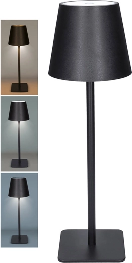 Solight LED nabíjecí lampička Lucca 120 lm, stmívatelná, CCT, černá