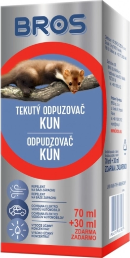 Bros odpuzovač kun tekutý 70 ml + 30 ml zdarma