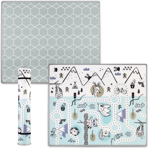 Oboustranná dětská pěnová hrací podložka 180 × 150 × 1,5 cm Nukido