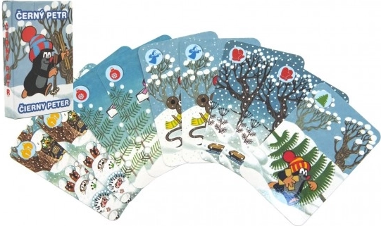 Černý Petr - Krteček v zimě hrací karty