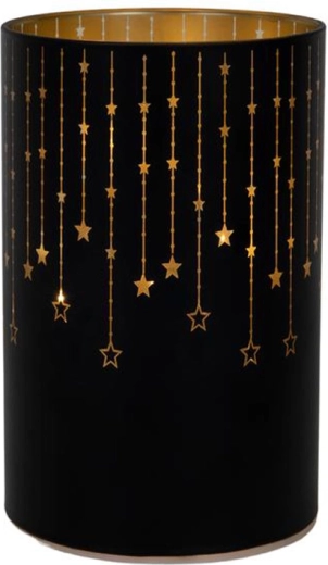 Dekorativní LED lucerna 14 cm, černá