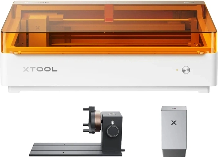 xTool M2 Deluxe 10 W laserový gravírek a řezačka s modulem CMYK a rotační sadou RA3 Lite