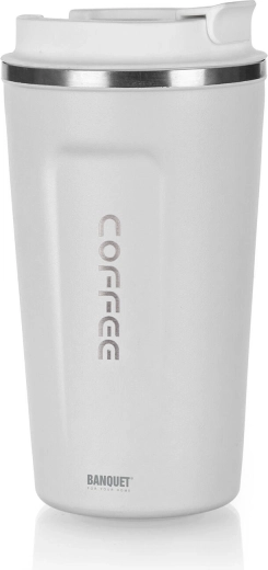 Termohrnek 450 ml Arty bílý nerez