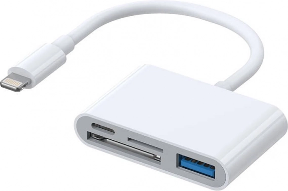 Adaptér Joyroom Lightning na USB OTG se čtečkou karet SD/microSD