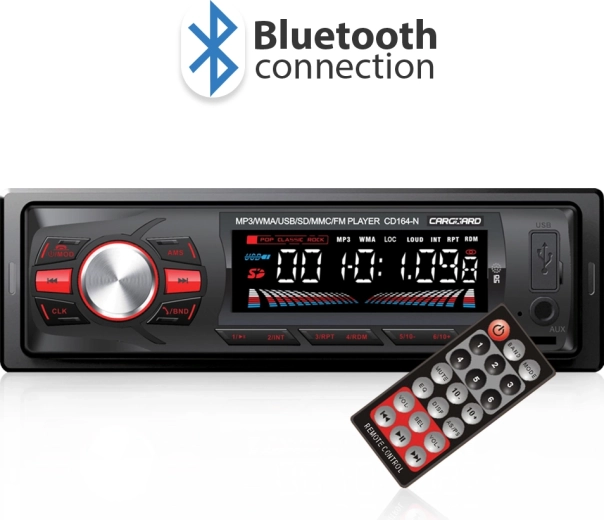 1 DIN autorádio s Bluetooth, FM tunerem, USB a čtečkou SD karet