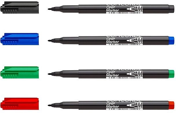Permanentní popisovače CONCORDE OHP M, sada 4 ks