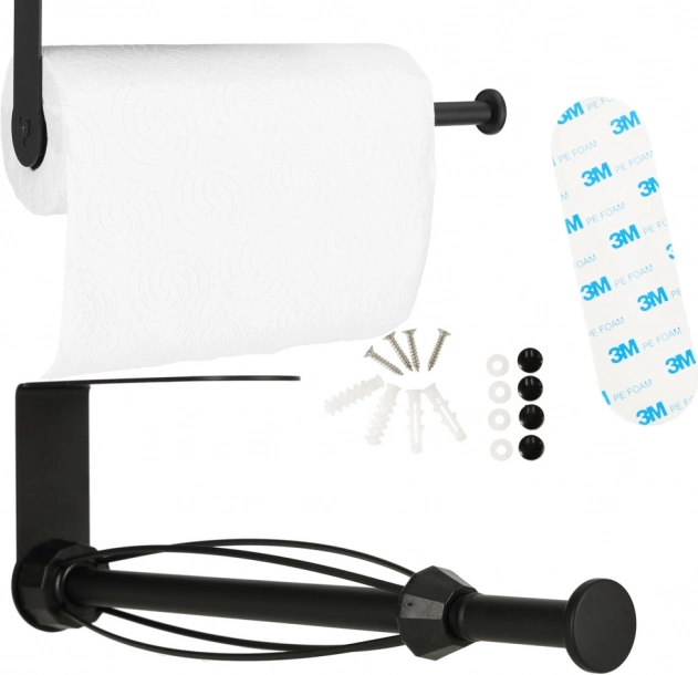 Držák na papírové ručníky do kuchyně Černý