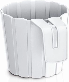 Závěsný květináč Boardee Hook bílý 14,4 cm