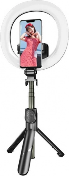 Selfie tyč a stativ se světelným kroužkem LED od Puluz
