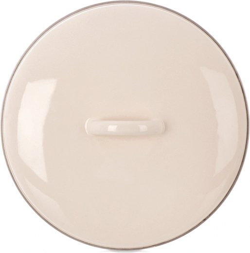 Emailovaná krémová poklice 24,5 cm