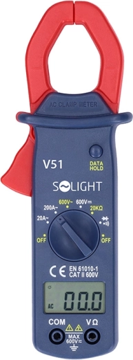 Solight klešťový multimetr 20–200 A