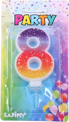 Párty svíčka číslo 8 Hvězdy